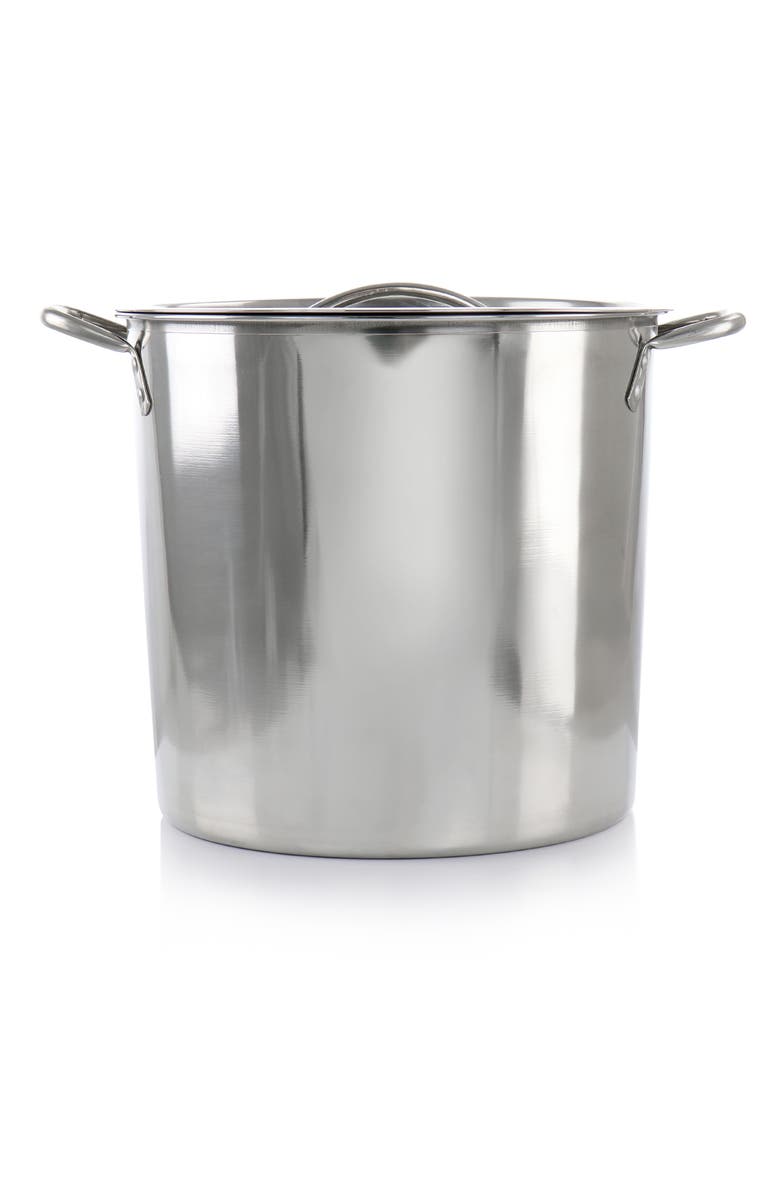Gibson Everyday Everyday Whittington 16 Quart Stainless Steel Stock Pot with Lid, Alternate, color, Metallic Silver