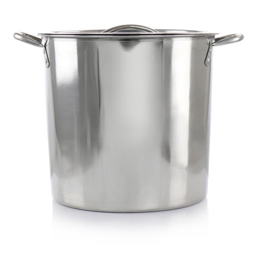 Gibson Everyday Everyday Whittington 16 Quart Stainless Steel Stock Pot With Lid In Silver