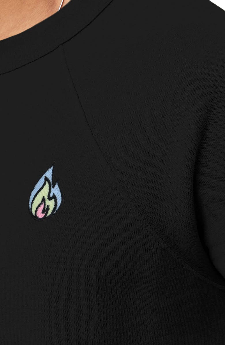 Dalix Fire Fleece Sweatshirt, Alternate, color, Black