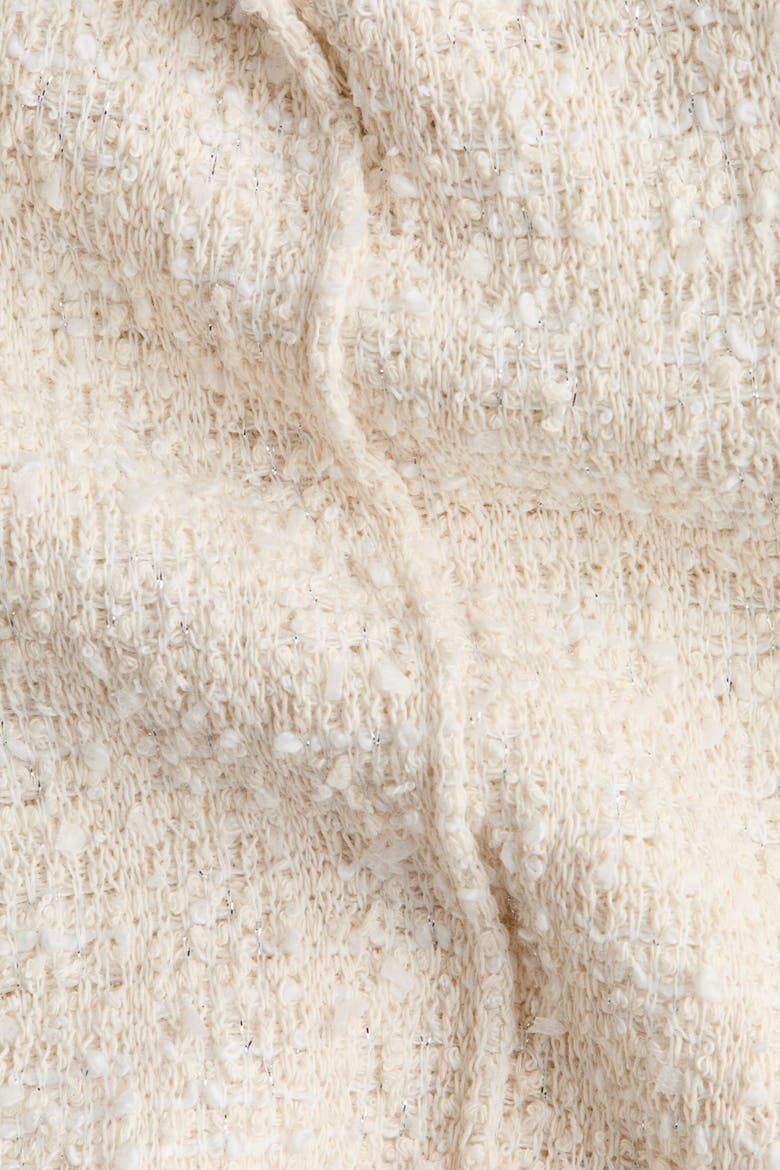 Pull-on Bouclé-knit Pants, Alternate, color, Cream
