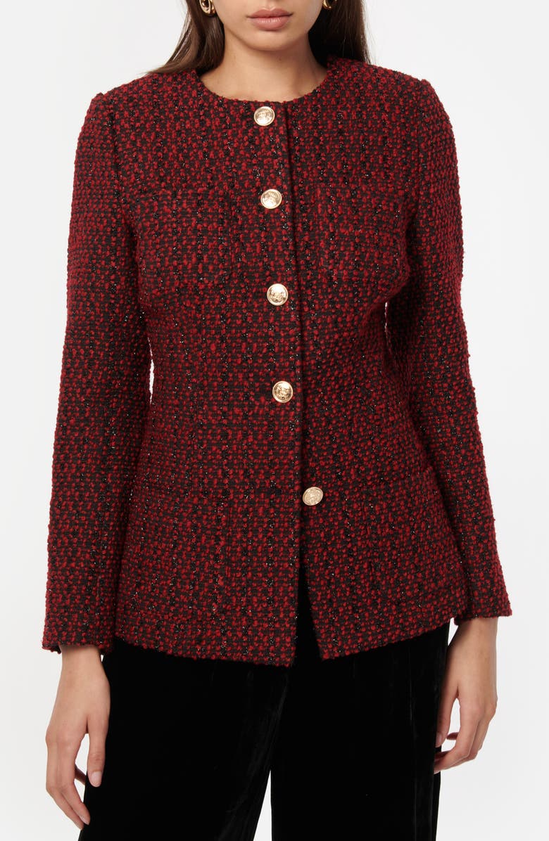 CAMI NYC Wrenley Metallic Tweed Jacket, Main, color, 