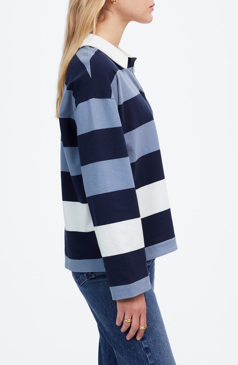 Madewell Long Sleeve Rugby Polo Shirt, Alternate, color,