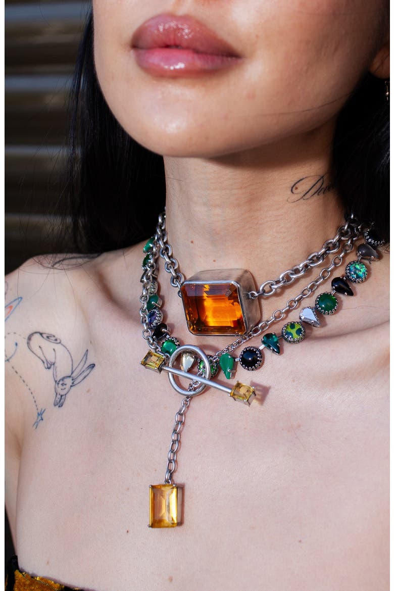 Layering Choker, Alternate, color, Alligator