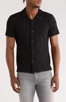 DENIM AND FLOWER Cotton Blend Camp Shirt