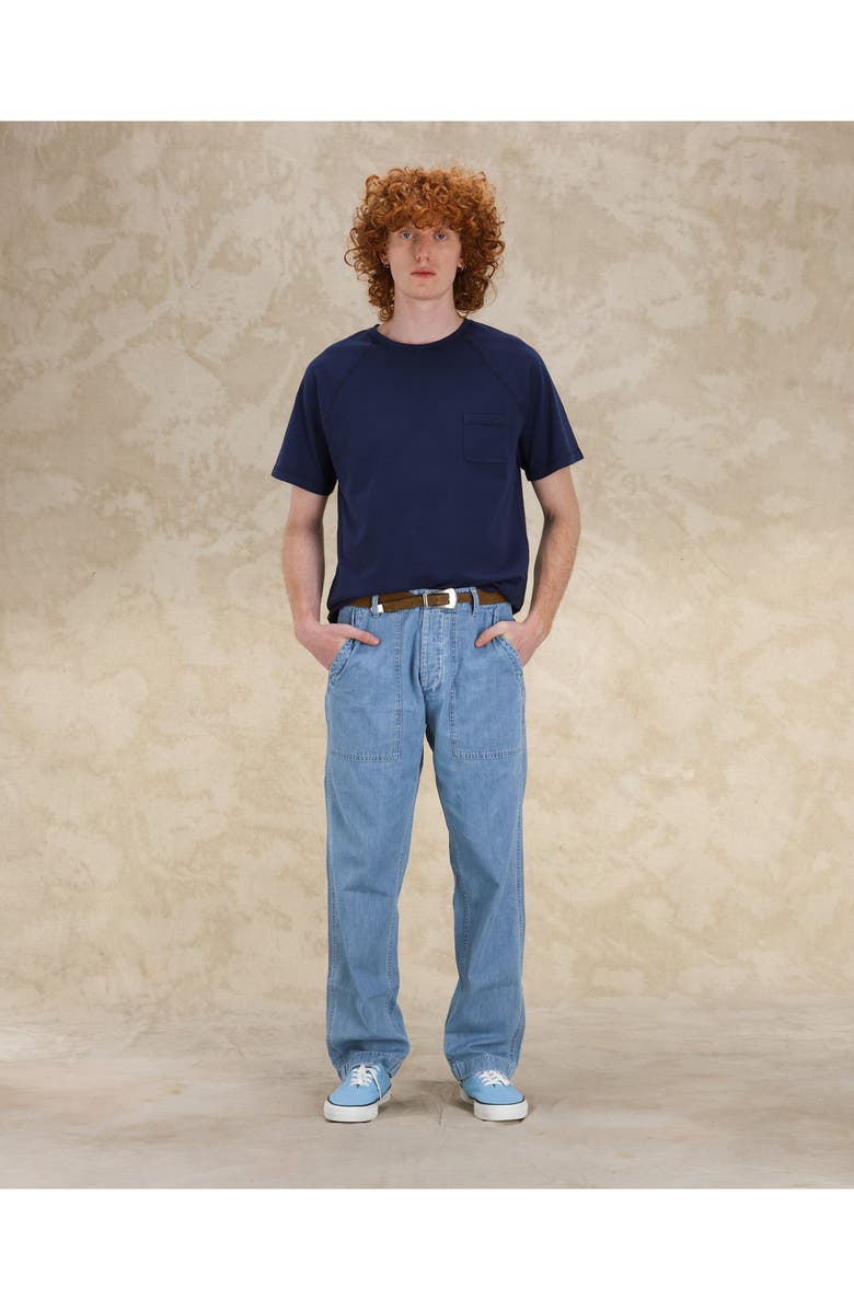 Fortela Bleach Wash Denim Pants, Alternate, color, Pale Blue