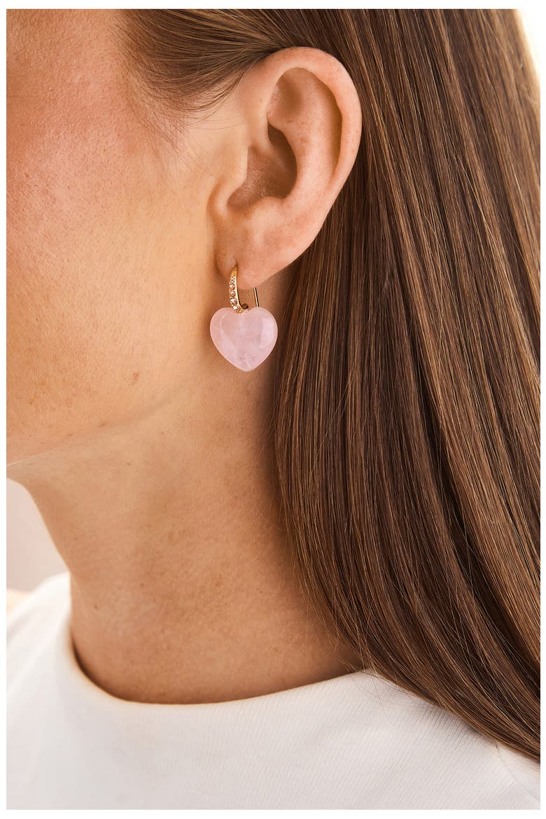 Harper Heart Drop Earrings, Alternate, color, BLUSH