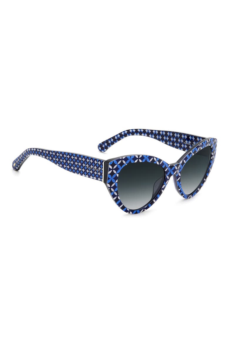 paisleigh 55mm gradient cat eye sunglasses, Alternate, color, BLUE GEO PATTERN/ GREY SHADED