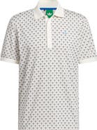 adidas Trefoil & Tee Print Cotton Blend Piqué Golf Polo