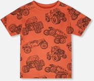 Deux par Deux Organic Cotton Jersey Trucks T-Shirt