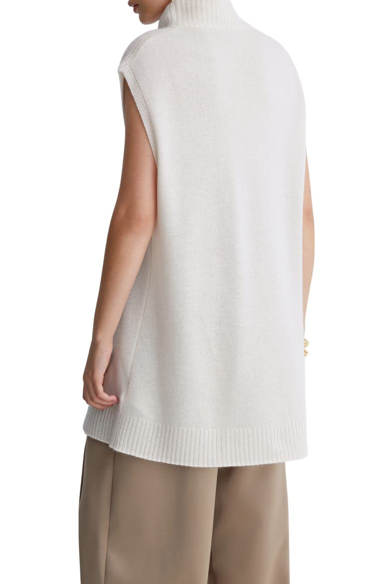 Piper Cashmere Sleeveless Mock Neck Top, Alternate, color, IVORY