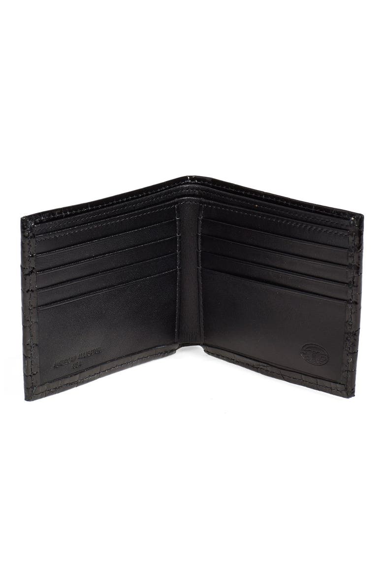 Genuine Alligator Wallet, Alternate, color, BLACK