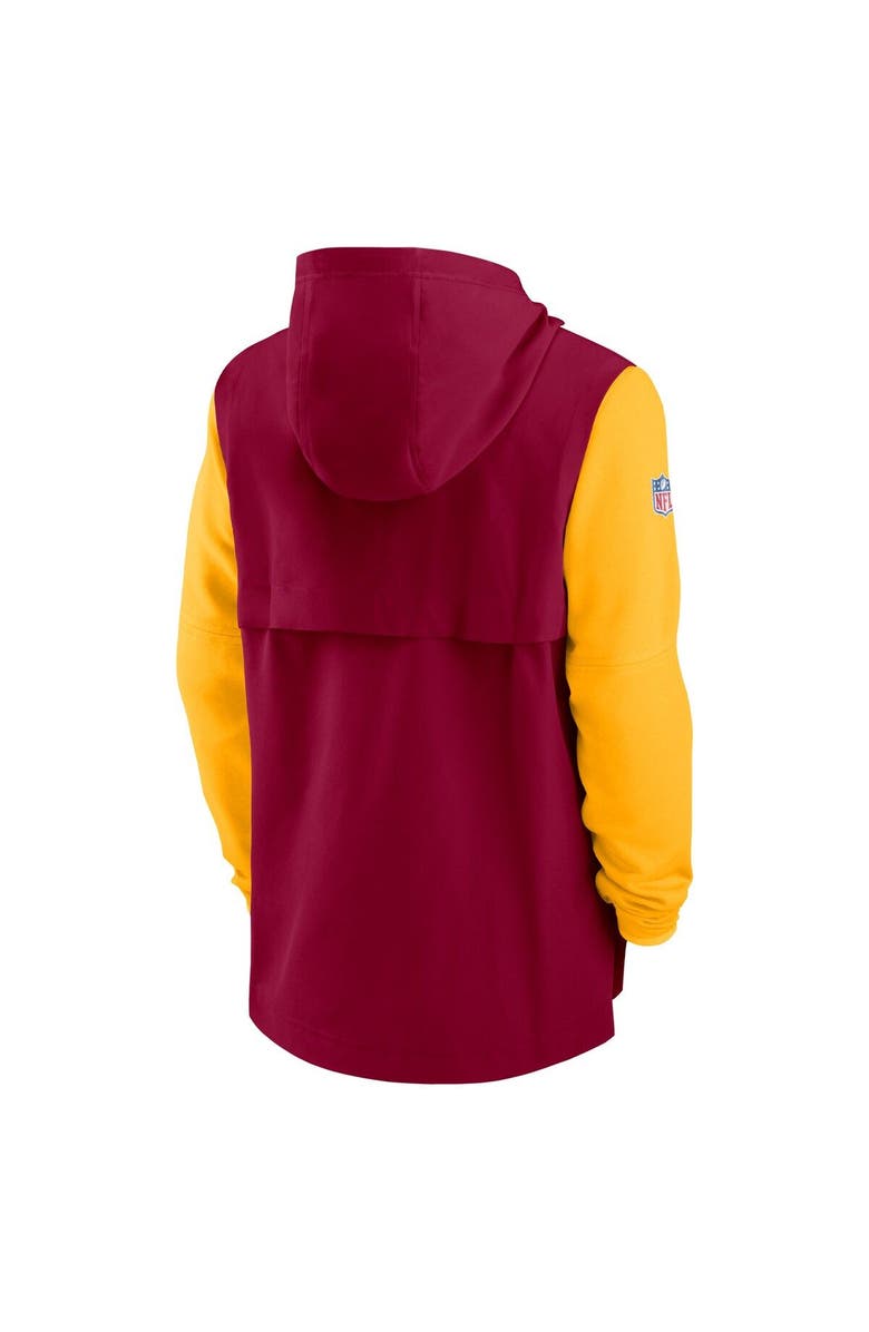 Nike Men's Nike Burgundy/Gold Washington Commanders Sideline Player Quarter-Zip Hoodie, Alternate, color, Burgundy