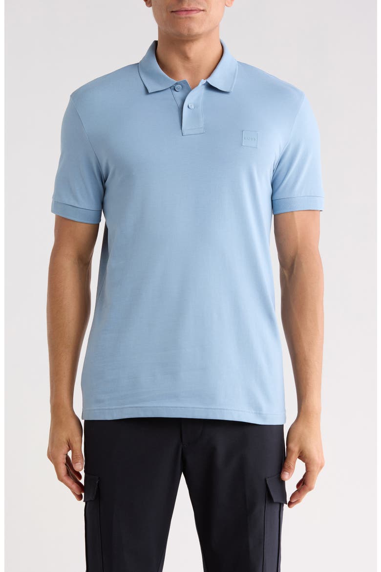 Passenger Stretch Cotton Polo, Main, color, LIGHT/ PASTEL BLUE