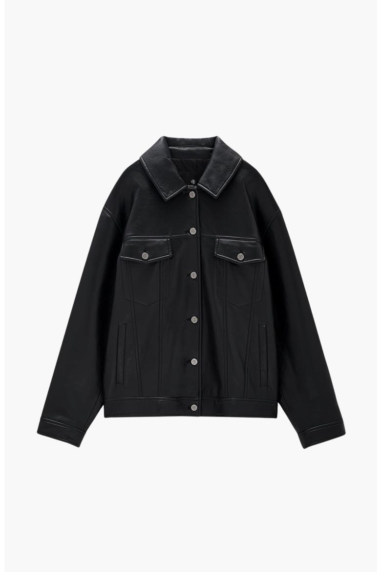 Rory Leather Jacket, Alternate, color, Black