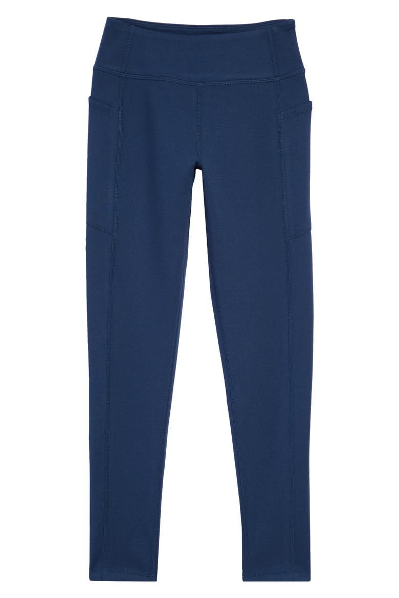 Kids' High Waist Pocket Leggings, Main, color, BLUE INSIGNIA