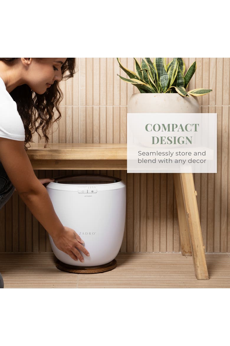 Medium Bucket Towel Warmer, Alternate, color, Oak/White
