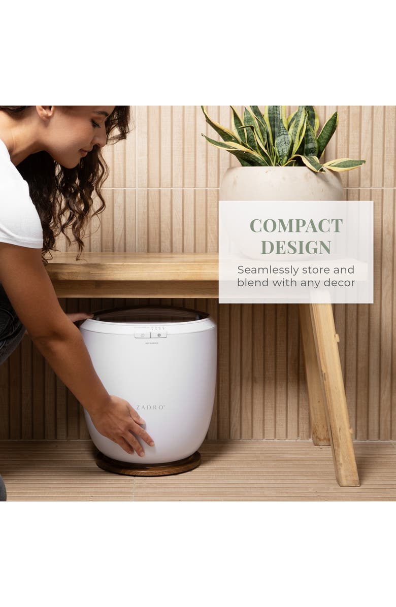 Zadro Medium Bucket Towel Warmer, Alternate, color, Oak/White