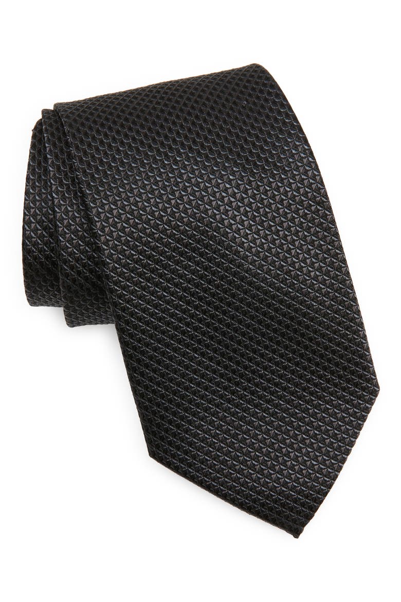 Silk X-Long Tie, Main, color, BLACK