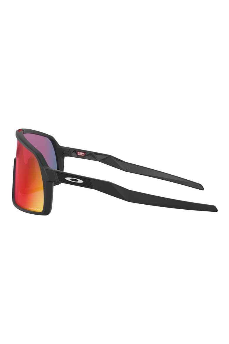 Sutro Prizm 124mm Shield Sunglasses, Alternate, color, MATTE BLACK/ PRIZM ROAD