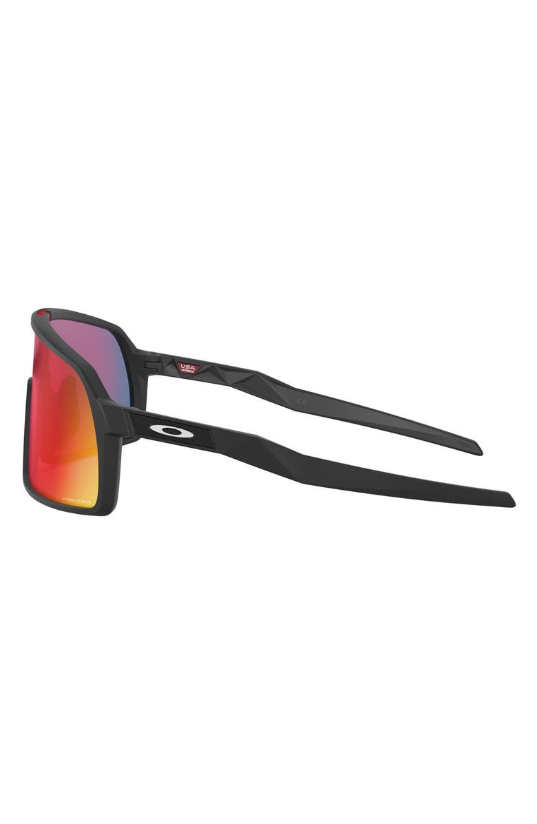 Oakley Sutro Prizm 124mm Shield Sunglasses, Alternate, color, Matte Black/ Prizm Road