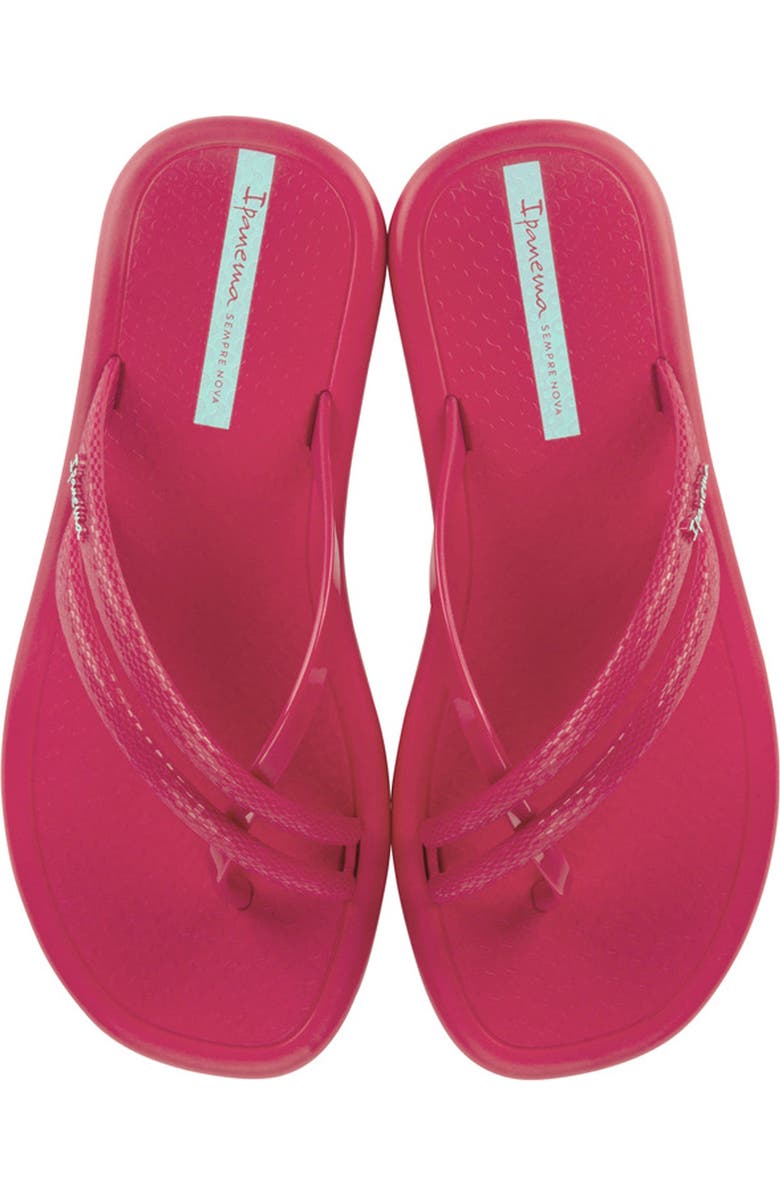 Ipanema Meu Sol Rasteira Textured Toe Loop Sandal, Alternate, color, Dark Pink