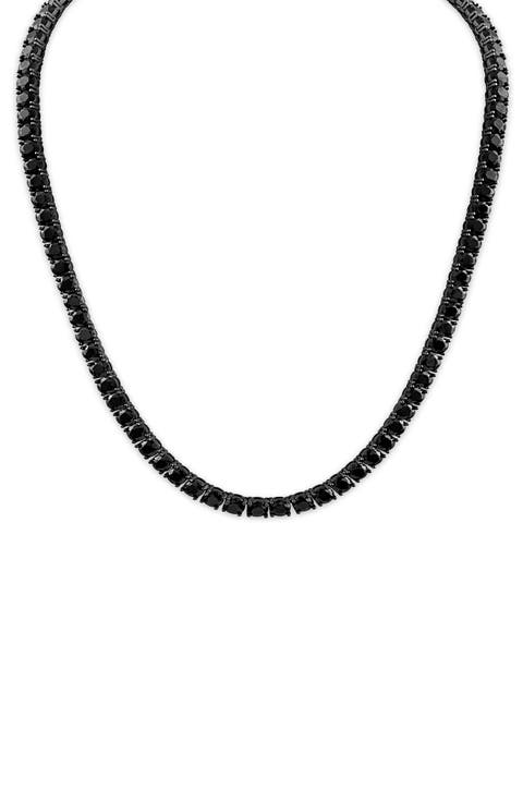 Black Spinel Tennis Necklace