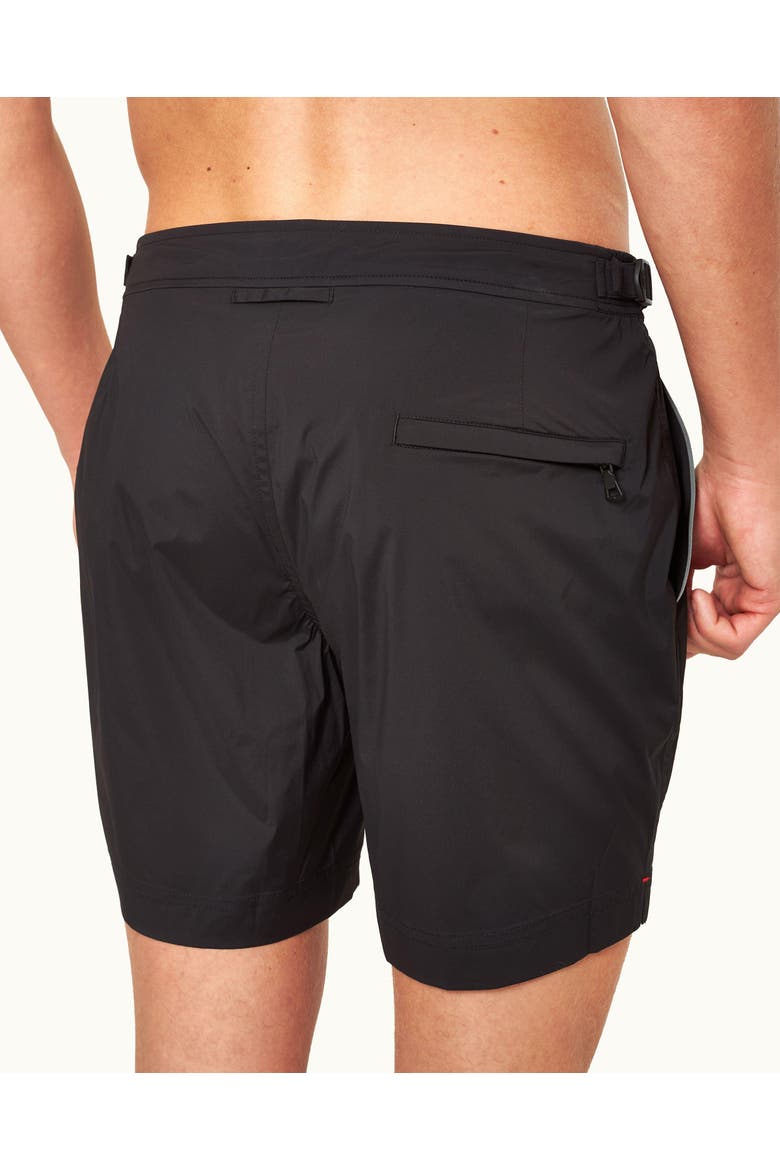 Bulldog Mid-Length Swim Shorts, Alternate, color, Black