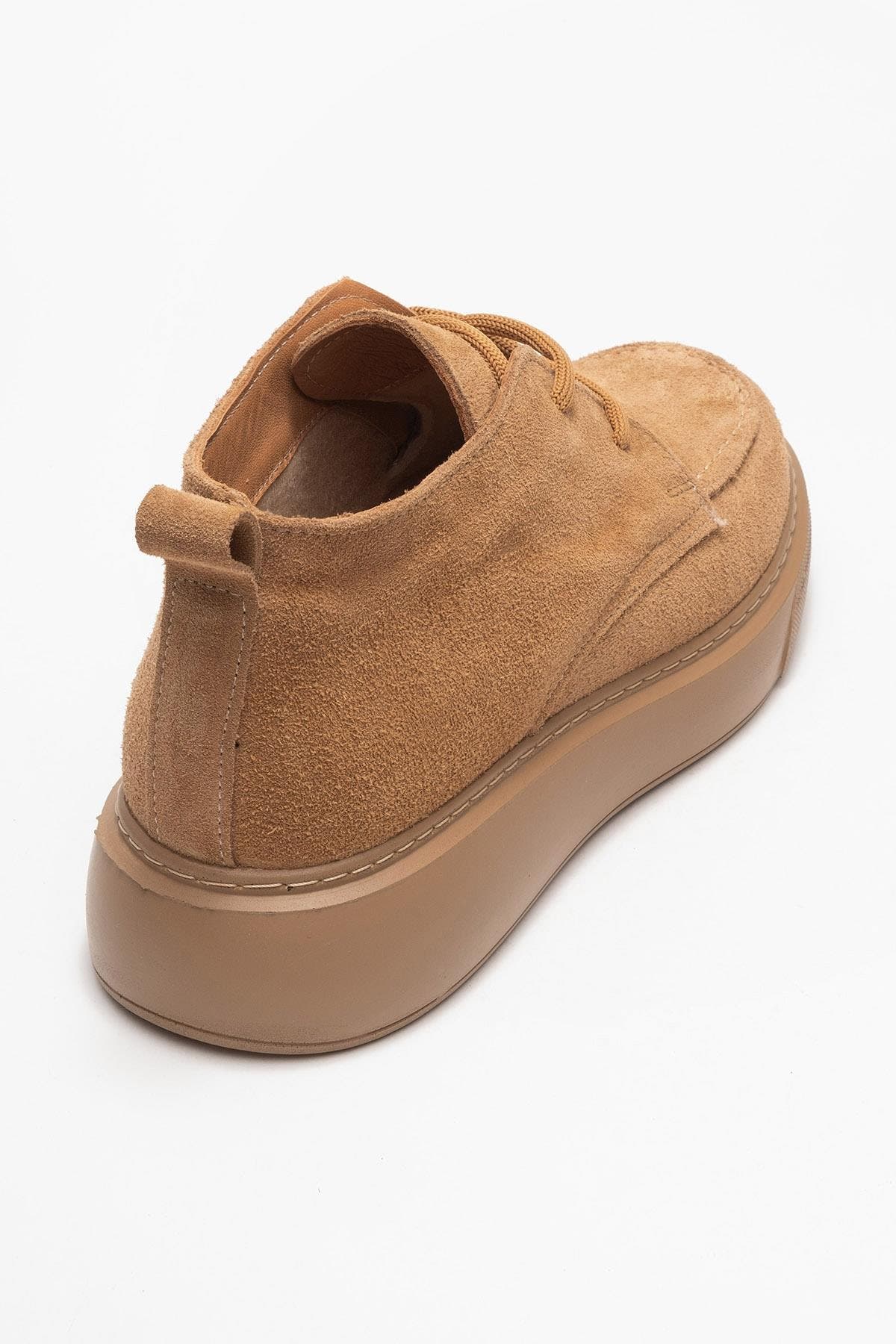 Lilya Leather Chukka Boot, Alternate, color, Cognac Suede Leather