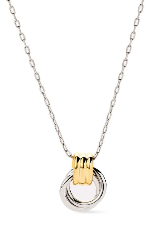 Palmer Mixed Metal Pendant Necklace