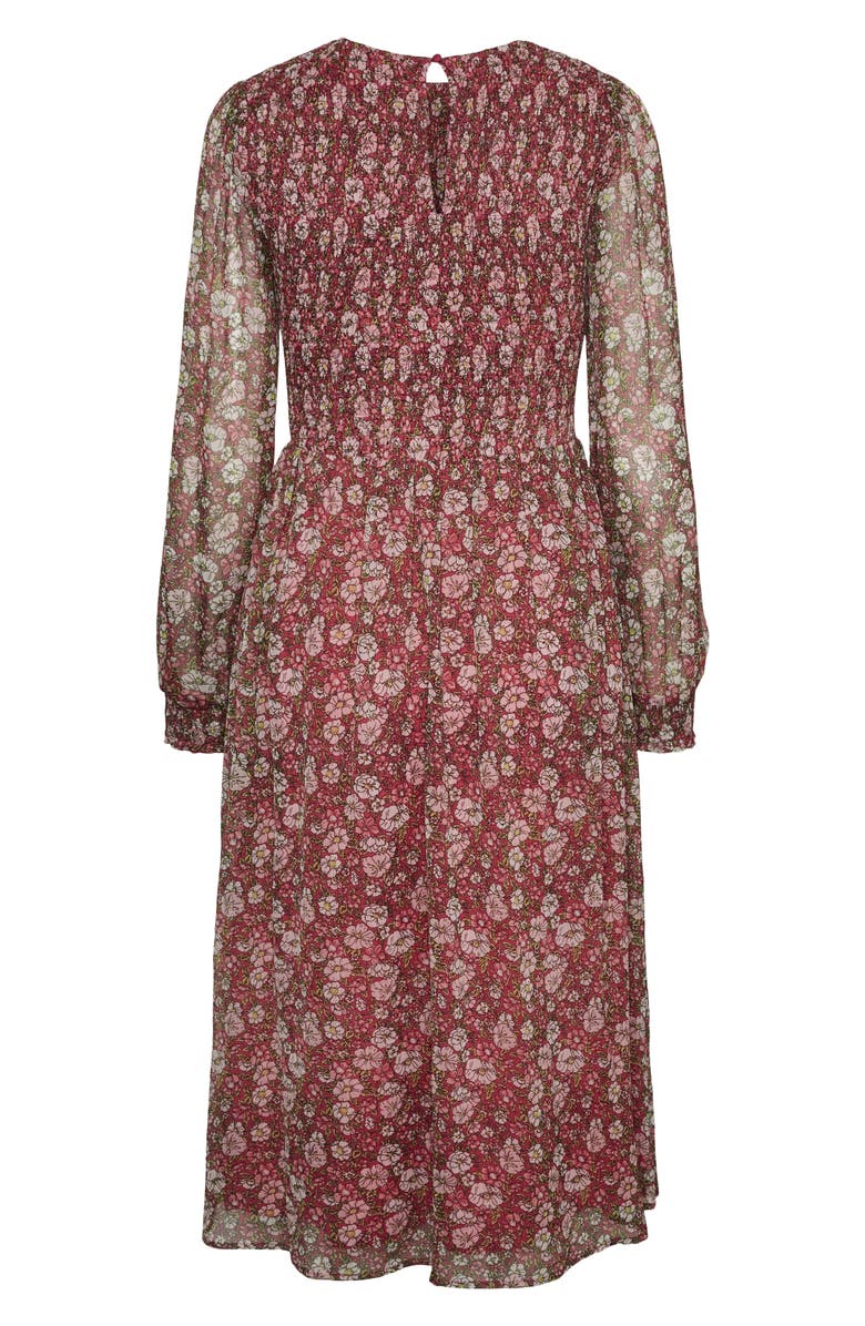 VERO MODA Siffy Floral Long Sleeve Chiffon Midi Dress, Alternate, color,