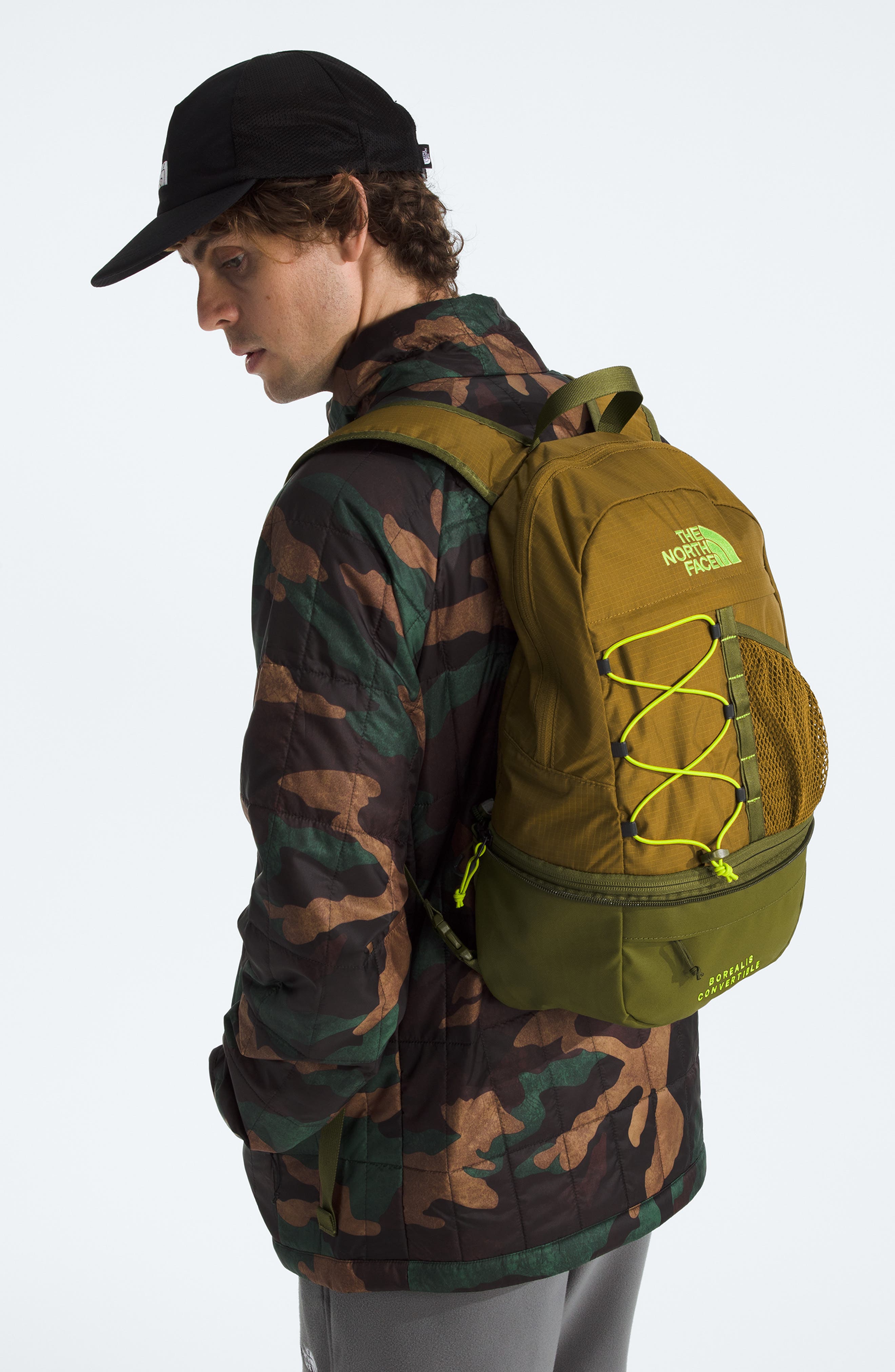 The North Face Borealis Convertible Backpack, Alternate, color, Forest Olive/ Moss Green