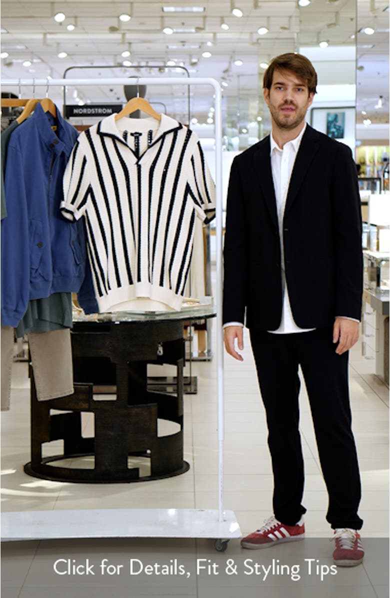 Duncan Texture Stripe Polo Sweater, sales video thumbnail