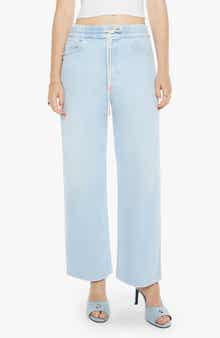 MOTHER The Drawn Tagger Flood Stretch Cotton Drawstring Pants