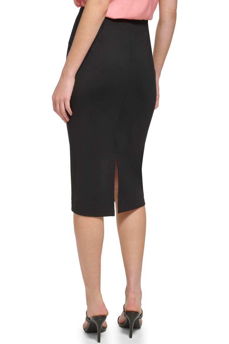 Pull-On Pencil Skirt, Alternate, color, BLACK