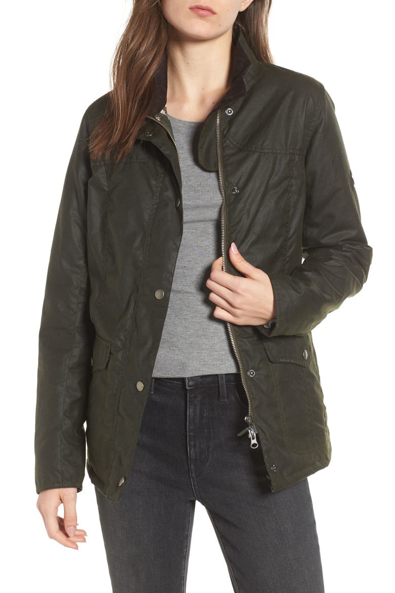 Sandsend Waxed Cotton Utility Jacket, Main, color, FERN