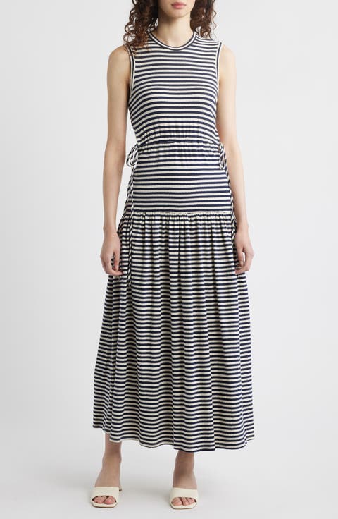 Victoria Sleeveless Stripe Cutout Sundress