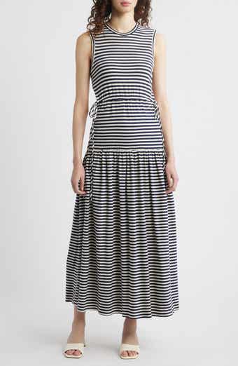 Wyeth Victoria Sleeveless Stripe Cutout Sundress