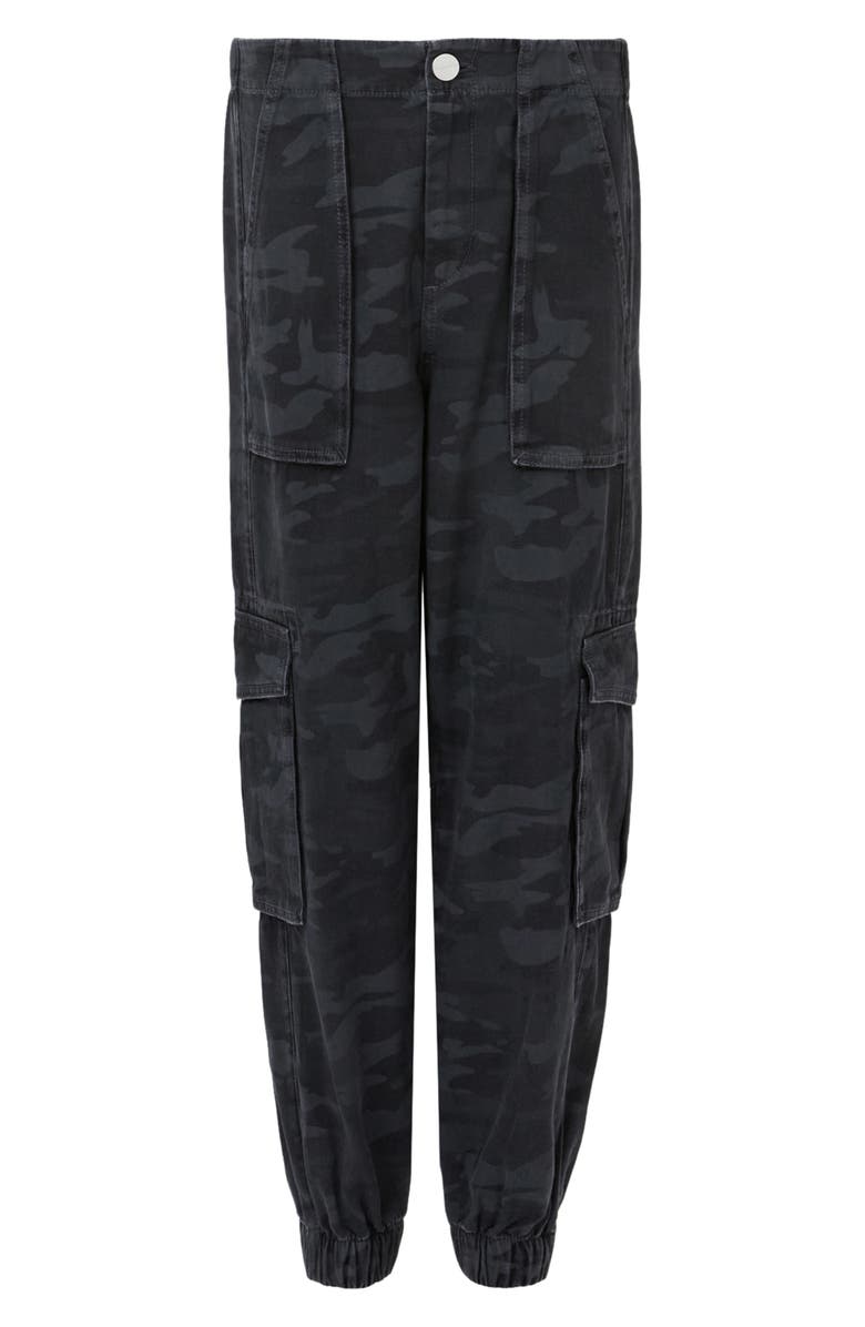 AllSaints Freda Camo Denim Cargo Joggers, Alternate, color, Camo Ink Blue