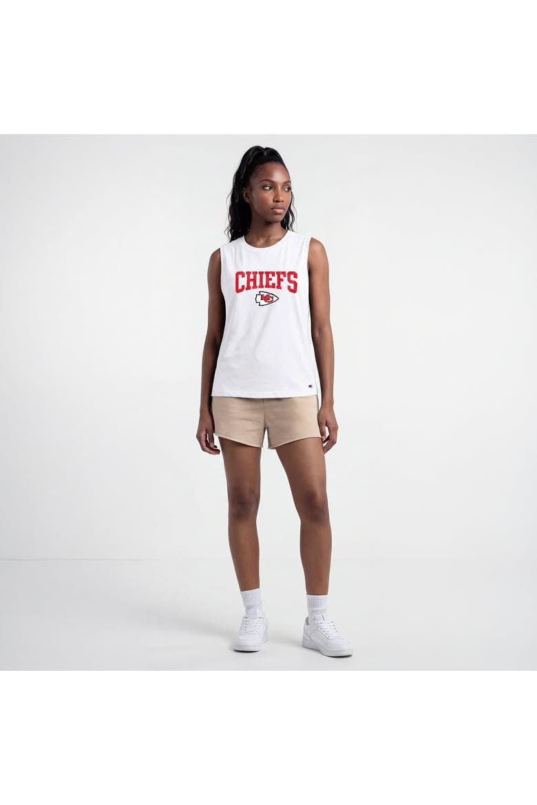 Women's Champion  White Kansas City Chiefs Muscle Tank Top, Alternate, color, White