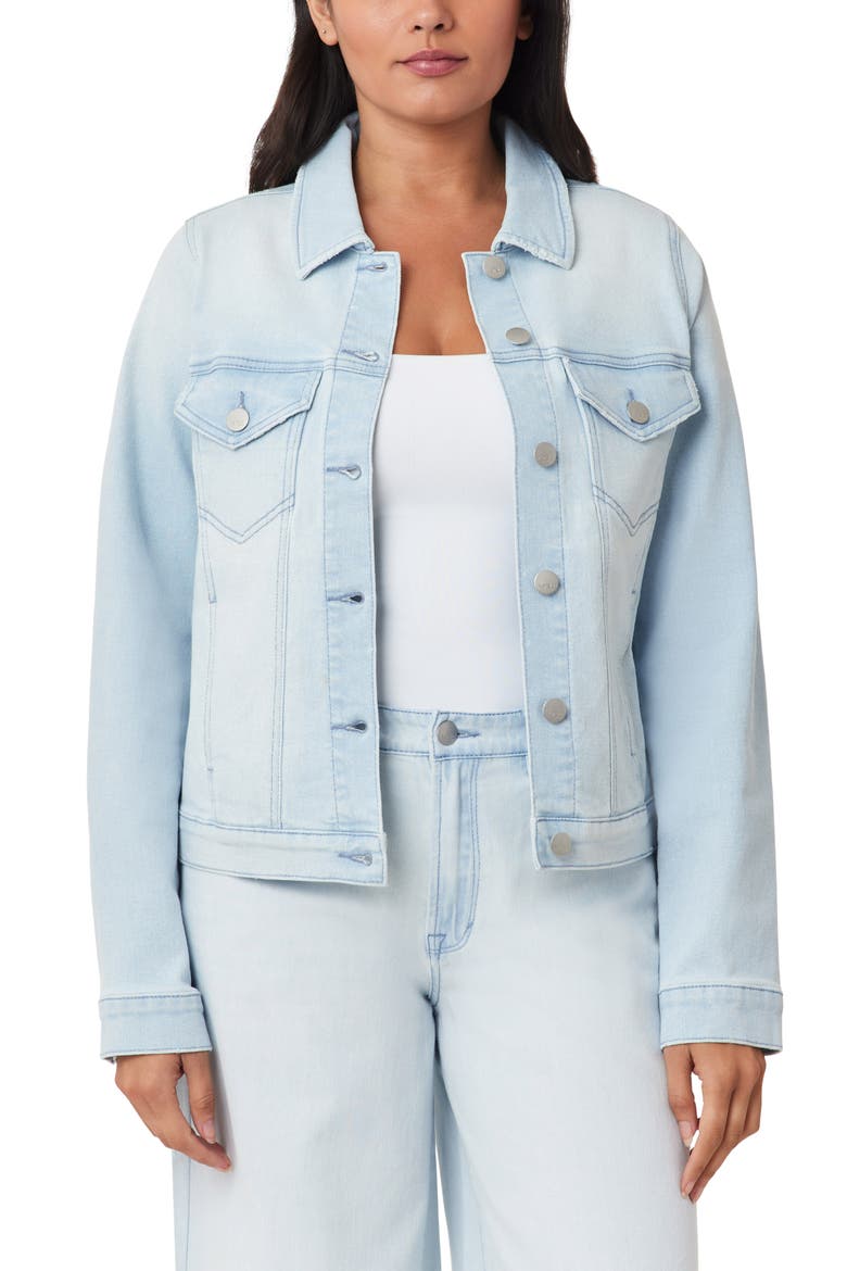 New Forever Crop Denim Jacket, Alternate, color, SALTWATER