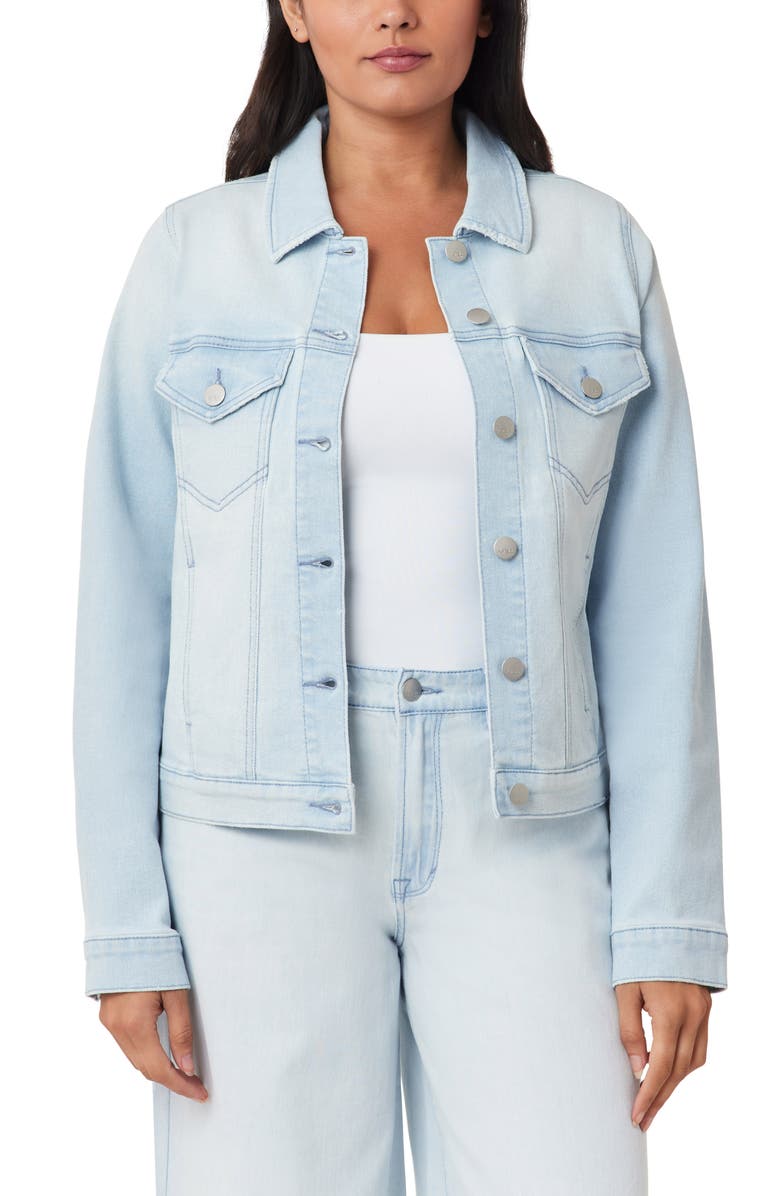 Kensie New Forever Crop Denim Jacket, Alternate, color, Saltwater