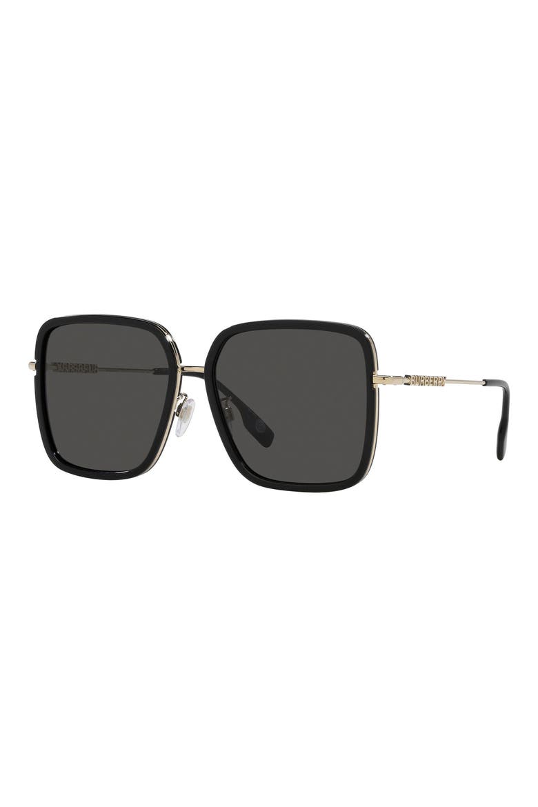 Benedict 59mm Pilot Sunglasses, Alternate, color, BLACK