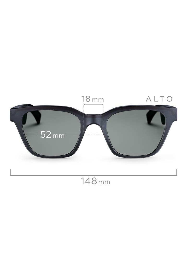 Frames Alto Medium/Large 52mm Audio Sunglasses, Alternate, color, BLACK