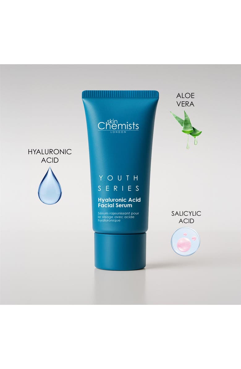 SKINCHEMISTS Anti-Ageing Hyaluronic Acid Advanced Facial Serum 30ml for Dryness, Fine Lines & Wrinkles, Alternate, color, White