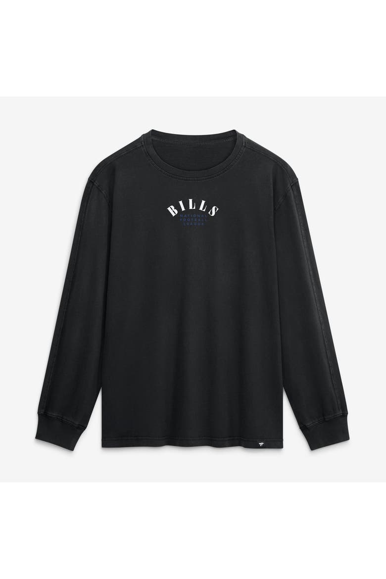 Men's Fanatics Black Buffalo Bills Relaxed Fullback Drive Long Sleeve Fashion Top, Alternate, color, Black