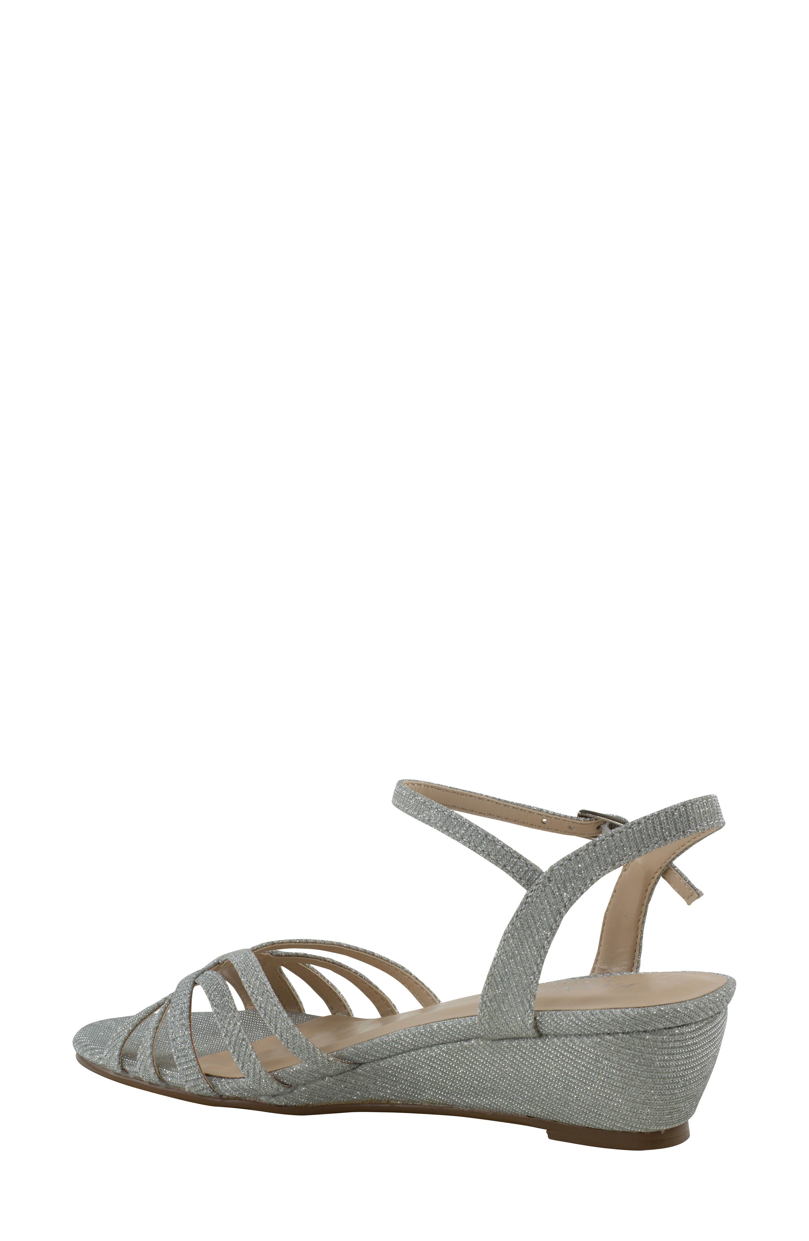 Winslow Glitter Wedge Sandal, Alternate, color, SILVER