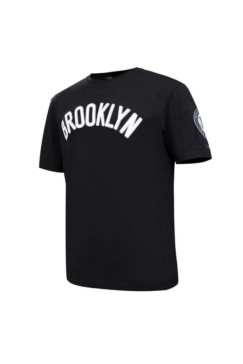 Men's Pro Standard Black Brooklyn Nets Chenille T-Shirt, Alternate, color, Black