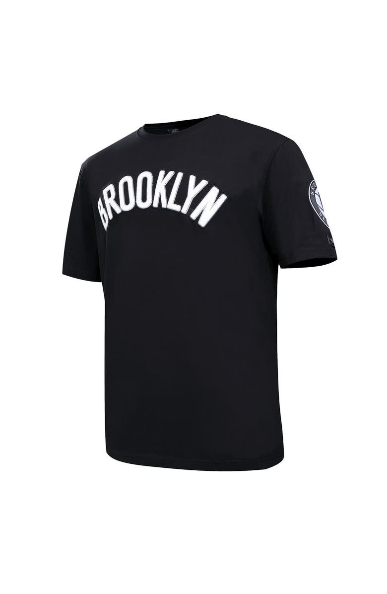 PRO STANDARD Men's Pro Standard Black Brooklyn Nets Chenille T-Shirt, Alternate, color, Black