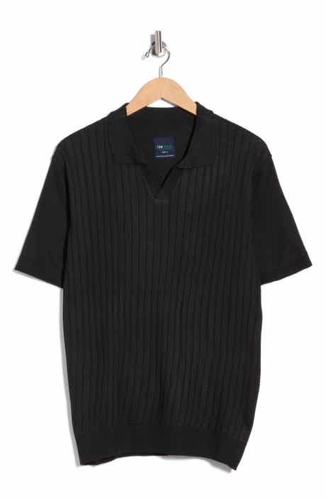 TOM BAINE Johnny Collar Knit Polo Sweater
