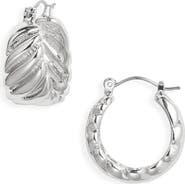 Nordstrom Fluted Tapered Hoop Earrings